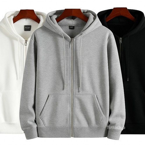Felpa uomo con cappuccio zip - uomo,
